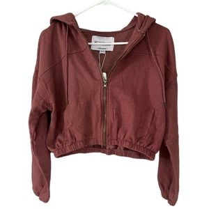 NWT Reserve Fairfax | Maroon | Women’s | Crop Hoodie | Zip Up | Cotton